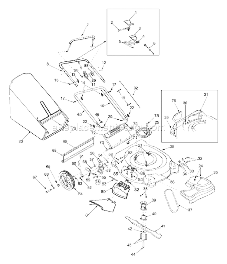 Page A Diagram and Parts List for 12A-568Q401 2002 Yard Man Lawn Mower
